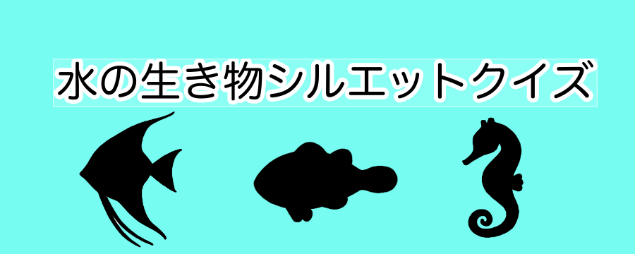 海 川の生き物シルエットクイズ この生き物な んだ 動物生き物サイト